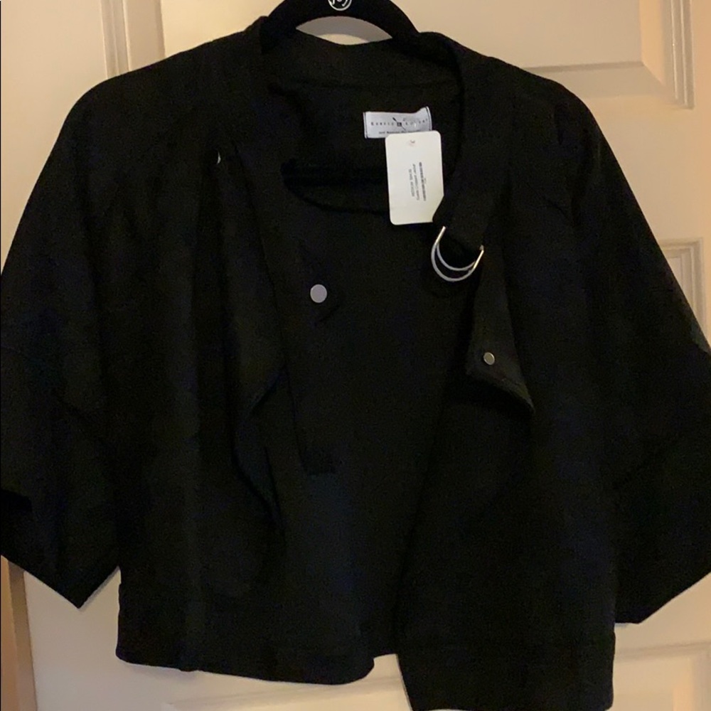 Faux Suede cropped jacket